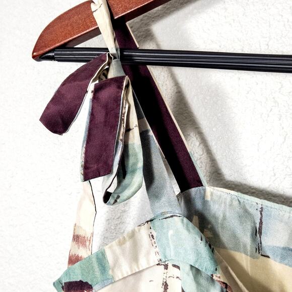 Maeve Women’s Dress 2 Artsy Boho Cottagecore Silk Painterly Resort Anthropologie - Picture 7 of 10